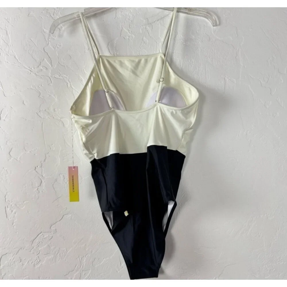 Summersalt Halter Black & White One-Piece, new with tags - Picture 2 of 10